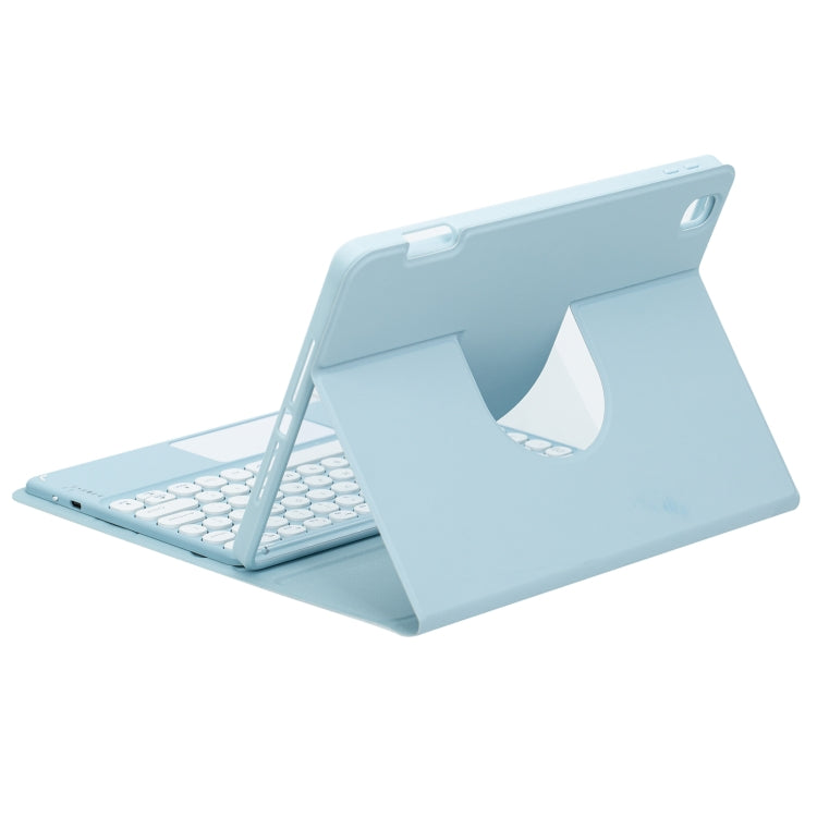 For iPad 10th Gen 10.9 2022 Round Button 360 Degree Rotatable Bluetooth Keyboard Leather Case(Light Purple) - free shipping - PMC TechLife - Order now!