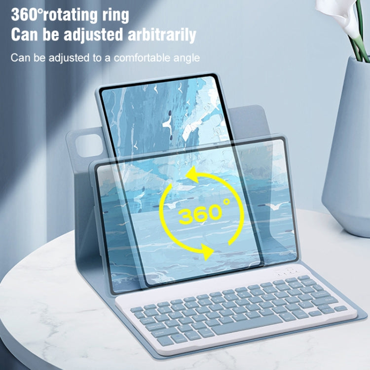 For iPad 10th Gen 10.9 2022 Round Button 360 Degree Rotatable Bluetooth Keyboard Leather Case(Light Purple) - free shipping - PMC TechLife - Order now!