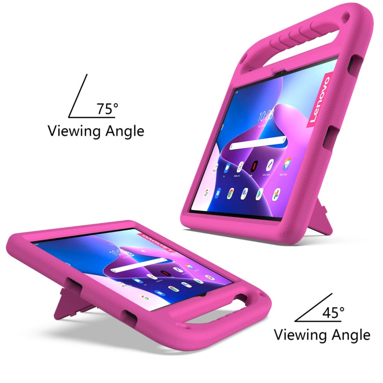 For Lenovo Pad Pro 2021 TB-J716F Handle Portable EVA Shockproof Tablet Case(Rose Red) - Lenovo by PMC TechLife | Online Shopping South Africa | PMC TechLife | Buy Now Pay Later Mobicred