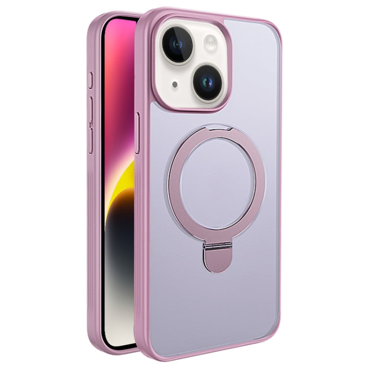 For iPhone 13 Multifunctional MagSafe Holder Phone Case(Pink) - iPhone 13 Cases by PMC TechLife | Online Shopping South Africa | PMC TechLife