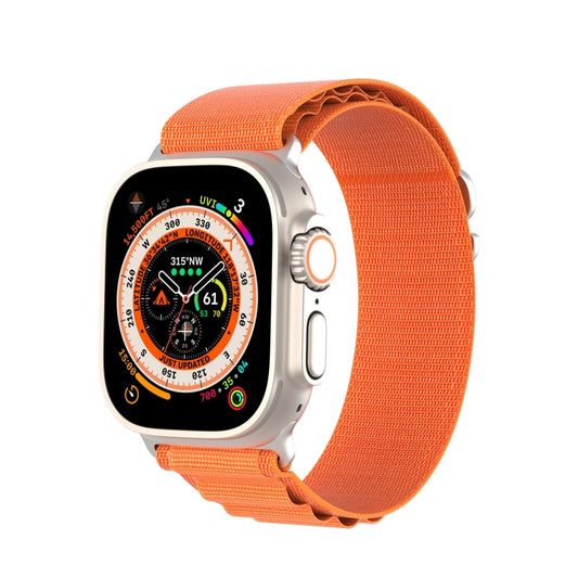 For Apple Watch Ultra 49mm DUX DUCIS GS Series Nylon Loop Watch Band(Orange) - Watch Bands by DUX DUCIS | Online Shopping South Africa | PMC Jewellery | Buy Now Pay Later Mobicred