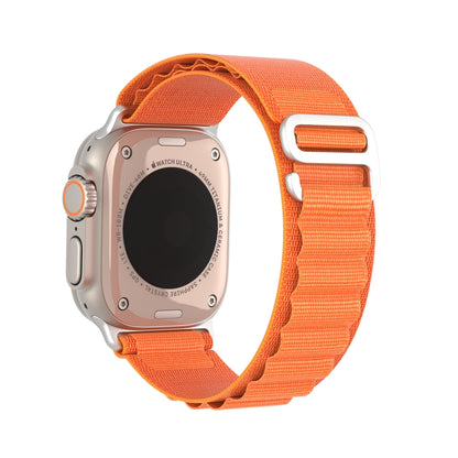 For Apple Watch Series 8 45mm  DUX DUCIS GS Series Nylon Loop Watch Band(Orange) - Watch Bands by DUX DUCIS | Online Shopping South Africa | PMC Jewellery | Buy Now Pay Later Mobicred