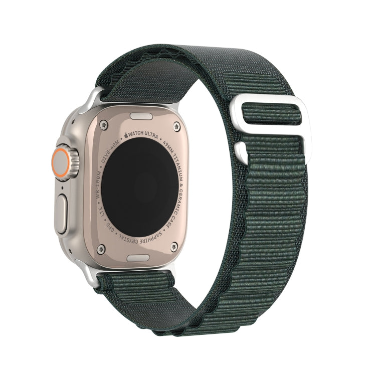 For Apple Watch Series 7 41mm DUX DUCIS GS Series Nylon Loop Watch Band(Green) - Watch Bands by DUX DUCIS | Online Shopping South Africa | PMC Jewellery | Buy Now Pay Later Mobicred