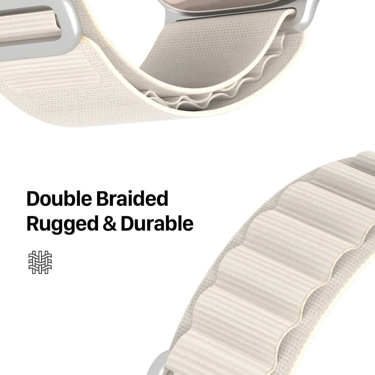 For Apple Watch Series 7 41mm DUX DUCIS GS Series Nylon Loop Watch Band(Starlight) - Watch Bands by DUX DUCIS | Online Shopping South Africa | PMC Jewellery | Buy Now Pay Later Mobicred