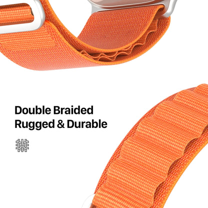 For Apple Watch Series 5 40mm DUX DUCIS GS Series Nylon Loop Watch Band(Orange) - Watch Bands by DUX DUCIS | Online Shopping South Africa | PMC Jewellery | Buy Now Pay Later Mobicred