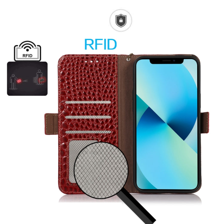 For Asus ZenFone 10 / ZenFone 9  Crocodile Top Layer Cowhide Leather Phone Case(Red) - ASUS Cases by PMC TechLife | Online Shopping South Africa | PMC TechLife | Buy Now Pay Later Mobicred