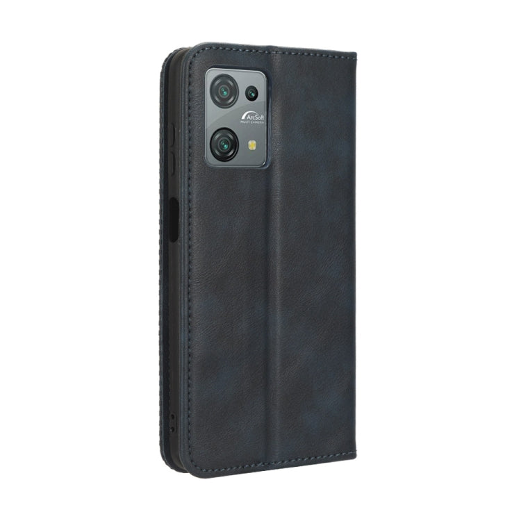 For Blackview Oscal C30 / C30 Pro Magnetic Buckle Retro Texture Leather Phone Case(Blue) - More Brand by PMC Jewellery | Online Shopping South Africa | PMC Jewellery