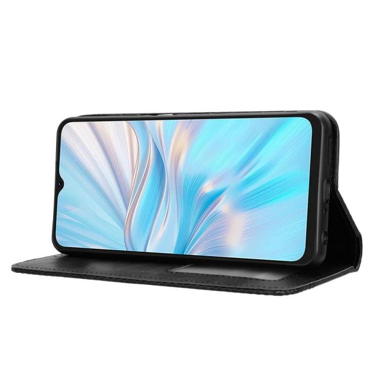 For Blackview Oscal C70 Magnetic Buckle Retro Texture Leather Phone Case(Black) - More Brand by PMC TechLife | Online Shopping South Africa | PMC TechLife