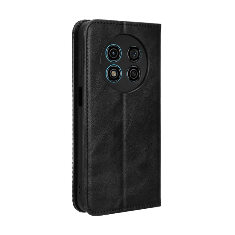 For Ulefone Note 15 Magnetic Buckle Retro Texture Leather Phone Case(Black) - Ulefone Cases by PMC Jewellery | Online Shopping South Africa | PMC Jewellery | Buy Now Pay Later Mobicred