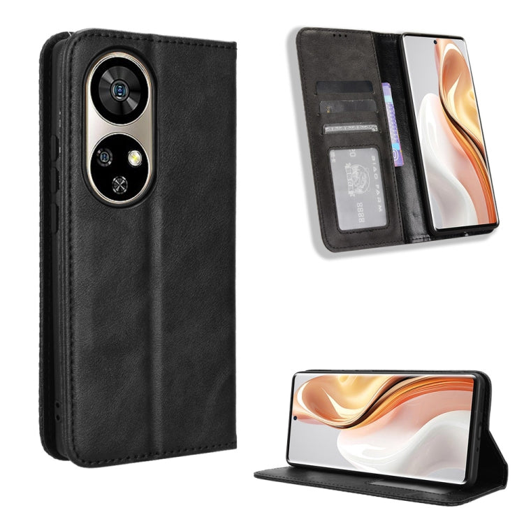 For Ulefone Note 17 Pro Magnetic Buckle Retro Texture Leather Phone Case(Black) - Ulefone Cases by PMC Jewellery | Online Shopping South Africa | PMC Jewellery | Buy Now Pay Later Mobicred