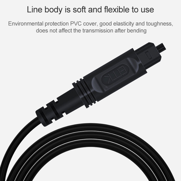 15m EMK OD2.2mm Digital Audio Optical Fiber Cable Plastic Speaker Balance Cable(Black) - Audio Optical Cables by EMK | Online Shopping South Africa | PMC Jewellery | Buy Now Pay Later Mobicred