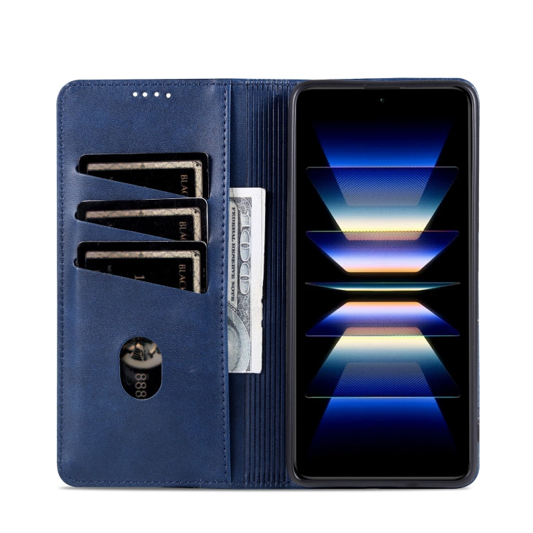 For Samsung Galaxy S24+ 5G AZNS Magnetic Calf Texture Flip Leather Phone Case(Dark Blue) - Galaxy S24+ 5G Cases by AZNS | Online Shopping South Africa | PMC Jewellery | Buy Now Pay Later Mobicred