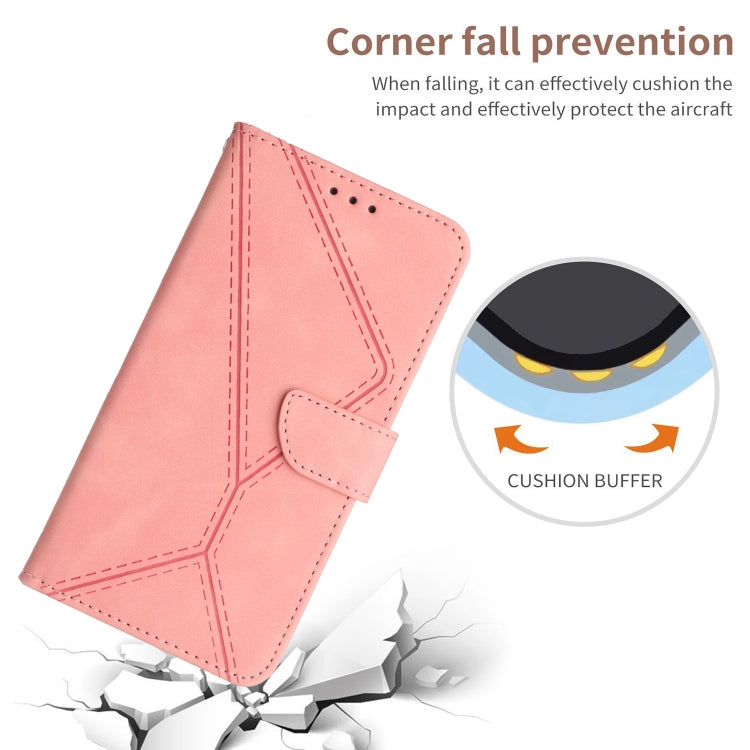 For Google Pixel 9 Pro Stitching Embossed Leather Phone Case(Pink) - Google Cases by PMC TechLife | Online Shopping South Africa | PMC TechLife | Buy Now Pay Later Mobicred
