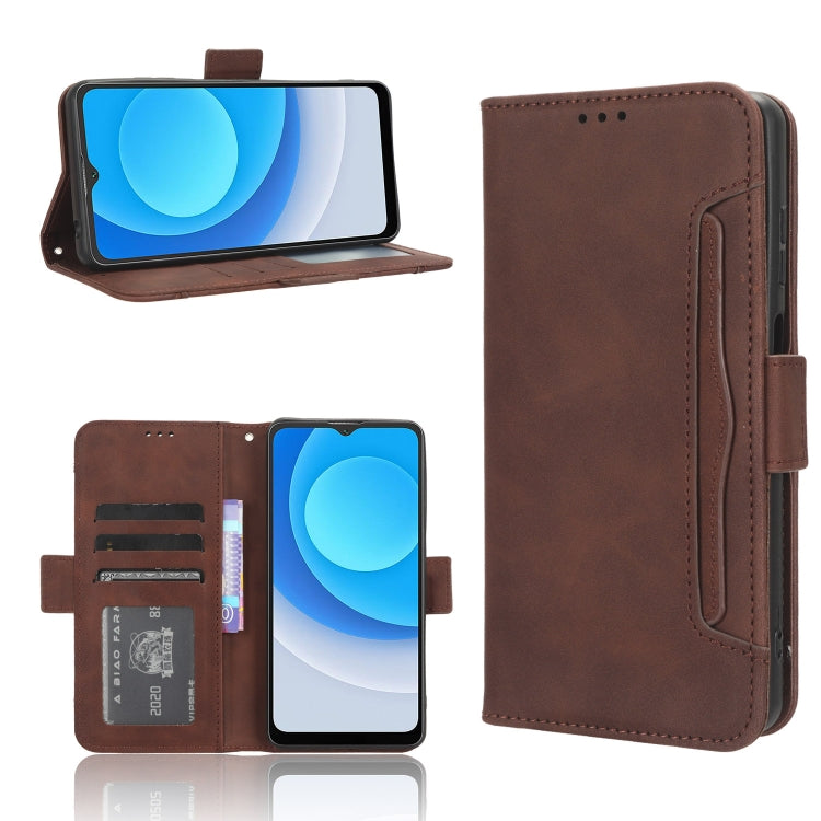 For Blackview A53 / A53 Pro Skin Feel Calf Texture Card Slots Leather Phone Case(Brown) - More Brand by PMC Jewellery | Online Shopping South Africa | PMC Jewellery