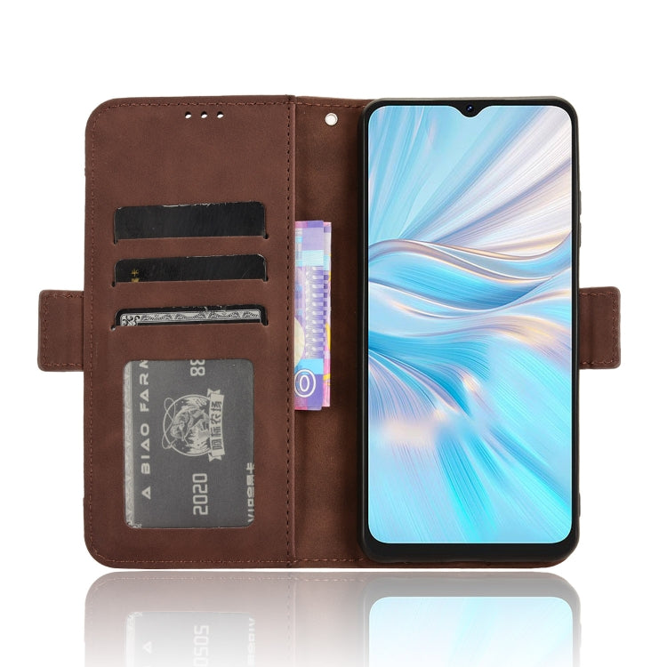 For Blackview Oscal C70 Skin Feel Calf Texture Card Slots Leather Phone Case(Brown) - More Brand by PMC Jewellery | Online Shopping South Africa | PMC Jewellery