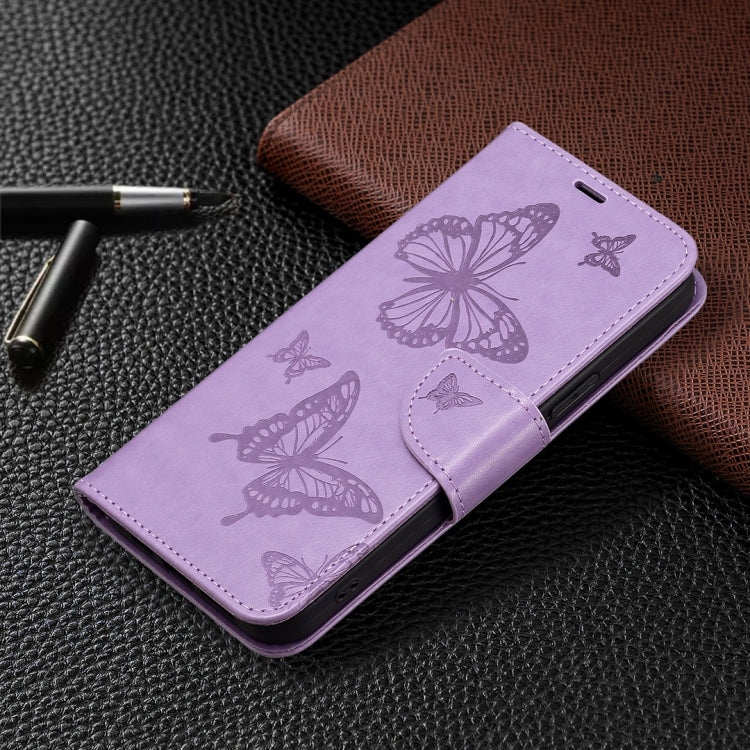 For Samsung Galaxy S23 FE 5G Embossing Two Butterflies Pattern Leather Phone Case(Purple) - Galaxy S23 FE 5G Cases by PMC Jewellery | Online Shopping South Africa | PMC Jewellery