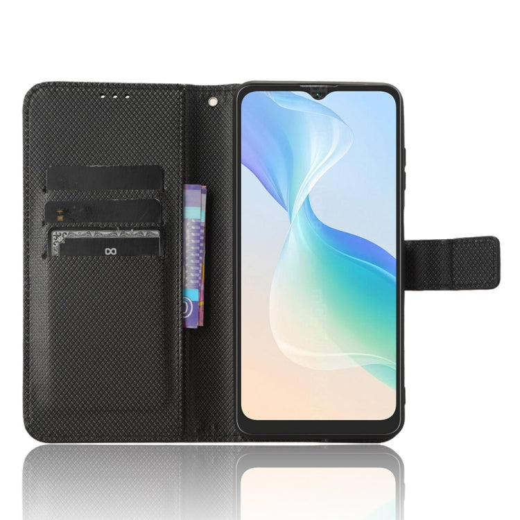 For Blackview Oscal C30 / C30 Pro Diamond Texture Leather Phone Case(Black) - More Brand by PMC Jewellery | Online Shopping South Africa | PMC Jewellery