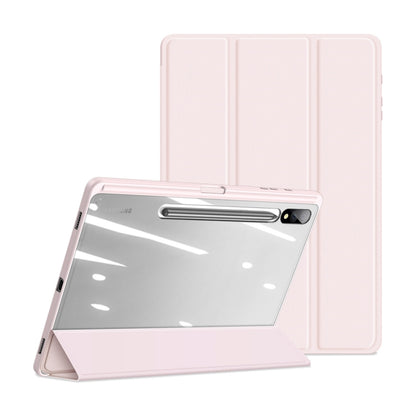 For Samsung Galaxy Tab S9+ DUX DUCIS TOBY Series Antiskid Leather Tablet Case with Sleep / Wake-up Function(Pink) - Galaxy Tab S9+ Cases by DUX DUCIS | Online Shopping South Africa | PMC Jewellery | Buy Now Pay Later Mobicred