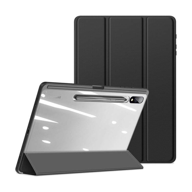 For Samsung Galaxy Tab S9+ DUX DUCIS TOBY Series Antiskid Leather Tablet Case with Sleep / Wake-up Function(Black) - free shipping - PMC Jewellery - Order now!