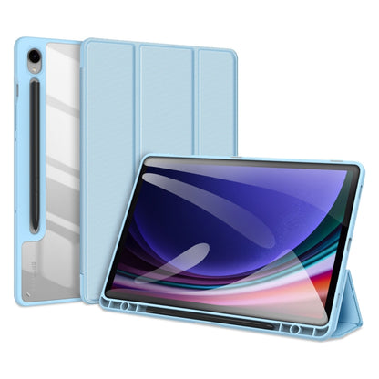 For Samsung Galaxy Tab S9 FE DUX DUCIS TOBY Series Antiskid Leather Tablet Case with Sleep / Wake-up Function(Blue) - Galaxy Tab S9 FE by DUX DUCIS | Online Shopping South Africa | PMC Jewellery | Buy Now Pay Later Mobicred