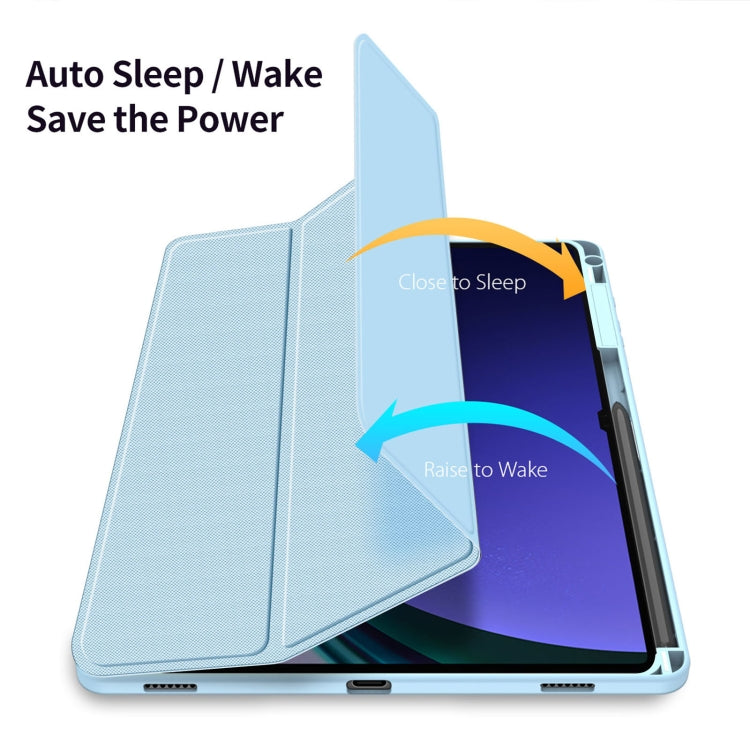 For Samsung Galaxy Tab S10+ DUX DUCIS TOBY Series Antiskid Leather Tablet Case with Sleep / Wake-up Function(Blue) - Tab S10+ Cases by DUX DUCIS | Online Shopping South Africa | PMC Jewellery | Buy Now Pay Later Mobicred