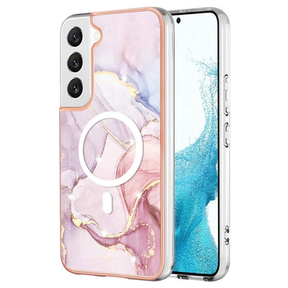 For Samsung Galaxy S23 5G Marble Pattern Dual-side IMD Magsafe TPU Phone Case(Rose Gold 005) - Galaxy S23 5G Cases by PMC Jewellery | Online Shopping South Africa | PMC Jewellery