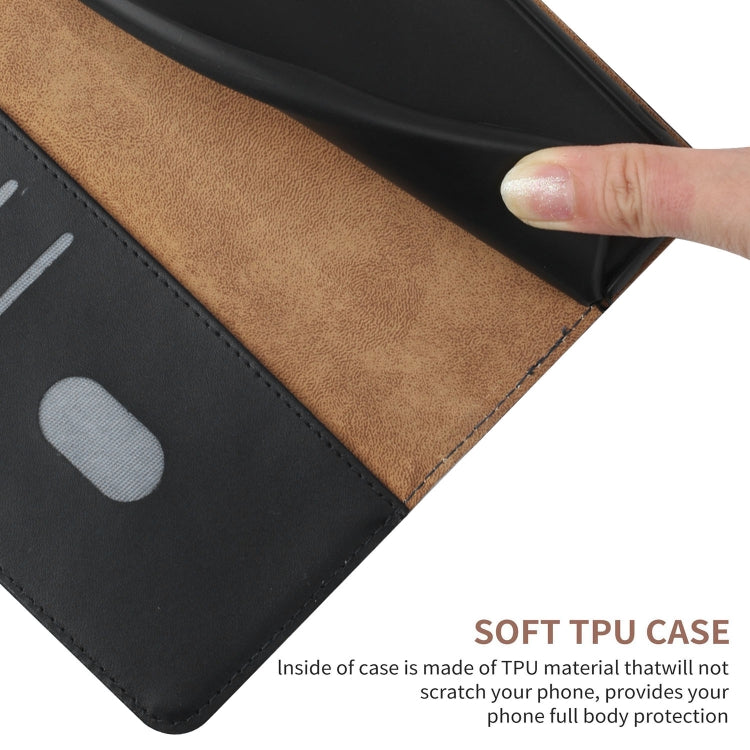 For Google Pixel 8 Pro HT02 Genuine Leather Fingerprint-proof Flip Phone Case(Black) - Google Cases by PMC TechLife | Online Shopping South Africa | PMC TechLife | Buy Now Pay Later Mobicred