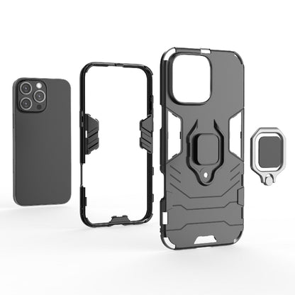 For iPhone 16 Pro Max Shockproof PC + TPU Holder Phone Case(Black) - iPhone 16 Pro Max Cases by PMC Jewellery | Online Shopping South Africa | PMC Jewellery | Buy Now Pay Later Mobicred