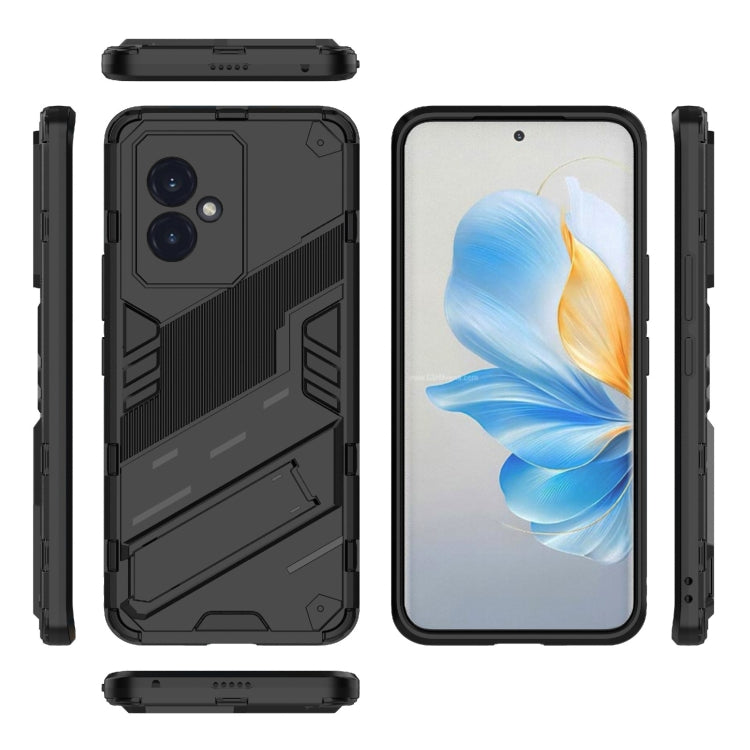 For Honor 100 5G Punk Armor 2 in 1 PC + TPU Phone Case with Holder(Black) - Honor Cases by PMC TechLife | Online Shopping South Africa | PMC TechLife | Buy Now Pay Later Mobicred