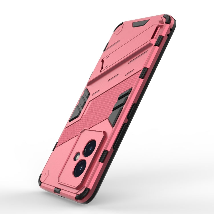 For Honor 100 5G Punk Armor 2 in 1 PC + TPU Phone Case with Holder(Light Red) - free shipping - PMC TechLife - Order now!