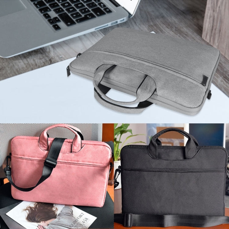 For 13.3 inch ST01S Waterproof Oxford Laptop Diagonal Shoulder Handbag(Light Grey) - 13.3 inch by PMC Jewellery | Online Shopping South Africa | PMC Jewellery | Buy Now Pay Later Mobicred