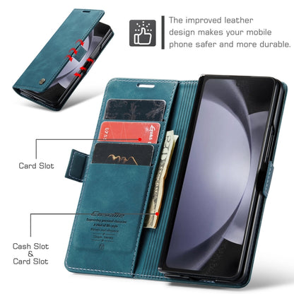 For Samsung Galaxy Z Fold5 CaseMe-013 Multifunctional Retro Frosted Leather Phone Case(Blue) - Galaxy Z Fold5 Cases by CaseMe | Online Shopping South Africa | PMC Jewellery | Buy Now Pay Later Mobicred