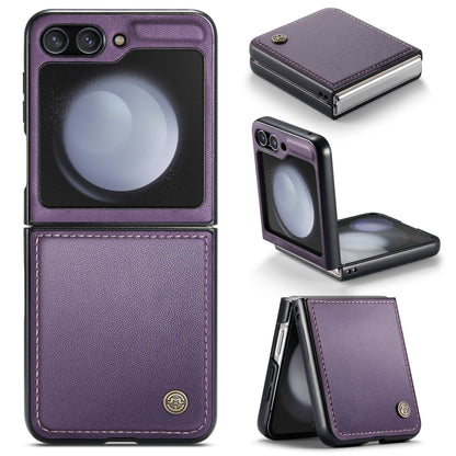 For Samsung Galaxy Z Flip5 CaseMe 023 Butterfly Buckle Litchi Texture RFID Anti-theft Leather Phone Case(Pearly Purple) - Galaxy Z Flip5 Cases by CaseMe | Online Shopping South Africa | PMC Jewellery | Buy Now Pay Later Mobicred