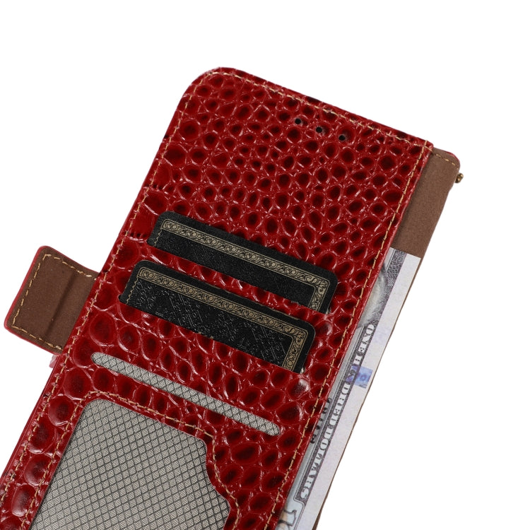 For Honor 100 Pro Crocodile Top Layer Cowhide Leather Phone Case(Red) - Honor Cases by PMC TechLife | Online Shopping South Africa | PMC TechLife | Buy Now Pay Later Mobicred