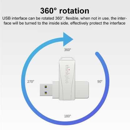 Lenovo Thinkplus USB 3.0 Rotating Flash Drive, Memory:128GB(Silver) - USB Flash Drives by Lenovo | Online Shopping South Africa | PMC Jewellery | Buy Now Pay Later Mobicred