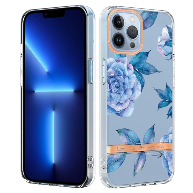 For iPhone 16 Pro Flowers and Plants Series IMD TPU Phone Case(Orchid Peony) - iPhone 16 Pro Cases by PMC TechLife | Online Shopping South Africa | PMC TechLife | Buy Now Pay Later Mobicred
