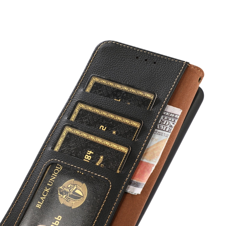 For OnePlus Ace 3V KHAZNEH Custer Genuine Leather RFID Phone Case(Black) - OnePlus Cases by PMC TechLife | Online Shopping South Africa | PMC TechLife | Buy Now Pay Later Mobicred