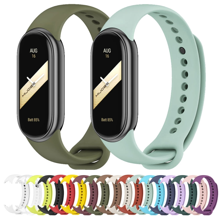 For Xiaomi Mi Band 8 / 9 Mijobs Solid Color Silicone Watch Band(Black) - Watch Bands by MIJOBS | Online Shopping South Africa | PMC TechLife | Buy Now Pay Later Mobicred