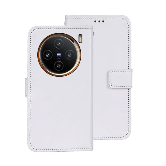 For vivo X100 idewei Crazy Horse Texture Leather Phone Case(White) - X100 Cases by idewei | Online Shopping South Africa | PMC Jewellery | Buy Now Pay Later Mobicred