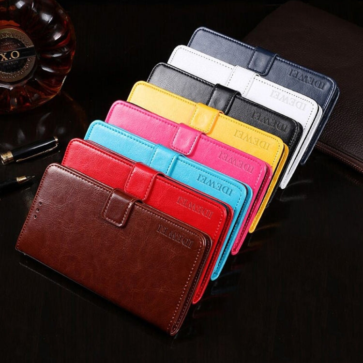 For Realme 11 Pro idewei Crazy Horse Texture Leather Phone Case with Holder(White) - Realme Cases by idewei | Online Shopping South Africa | PMC TechLife | Buy Now Pay Later Mobicred