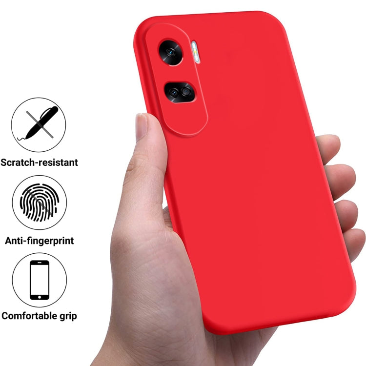 For Honor 90 Lite / X50i Pure Color Liquid Silicone Shockproof Phone Case(Red) - Honor Cases by PMC TechLife | Online Shopping South Africa | PMC TechLife | Buy Now Pay Later Mobicred