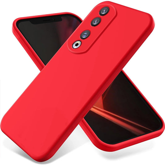 For Honor 90 Pro Pure Color Liquid Silicone Shockproof Phone Case(Red) - Honor Cases by PMC Jewellery | Online Shopping South Africa | PMC Jewellery | Buy Now Pay Later Mobicred