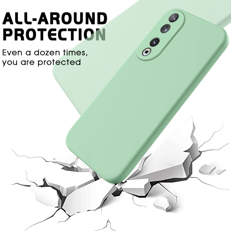 For Honor 90 Pure Color Liquid Silicone Shockproof Phone Case(Green) - Honor Cases by PMC TechLife | Online Shopping South Africa | PMC TechLife | Buy Now Pay Later Mobicred