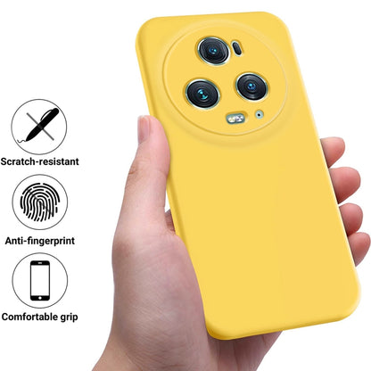 For Honor Magic5 Pro Pure Color Liquid Silicone Shockproof Phone Case(Yellow) - Honor Cases by PMC Jewellery | Online Shopping South Africa | PMC Jewellery | Buy Now Pay Later Mobicred