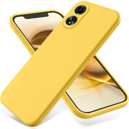 For Honor X5 Plus Pure Color Liquid Silicone Shockproof Phone Case(Yellow) - Honor Cases by PMC Jewellery | Online Shopping South Africa | PMC Jewellery | Buy Now Pay Later Mobicred