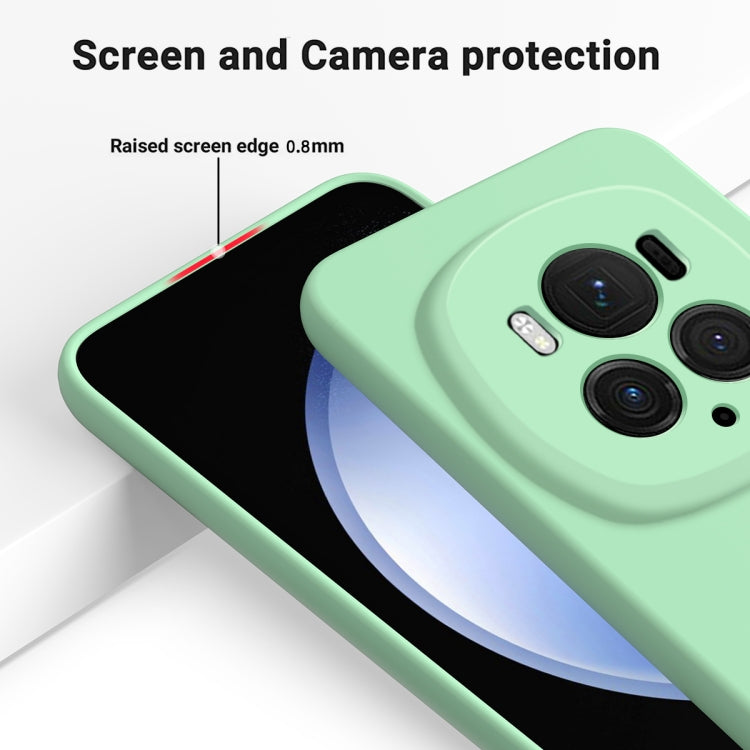 For Honor Magic6 Pro Pure Color Liquid Silicone Shockproof Phone Case(Green) - Honor Cases by PMC Jewellery | Online Shopping South Africa | PMC Jewellery | Buy Now Pay Later Mobicred