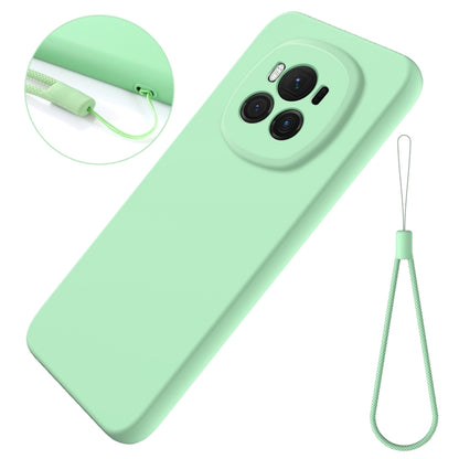 For Honor Magic6 Pure Color Liquid Silicone Shockproof Phone Case(Green) - Honor Cases by PMC Jewellery | Online Shopping South Africa | PMC Jewellery | Buy Now Pay Later Mobicred