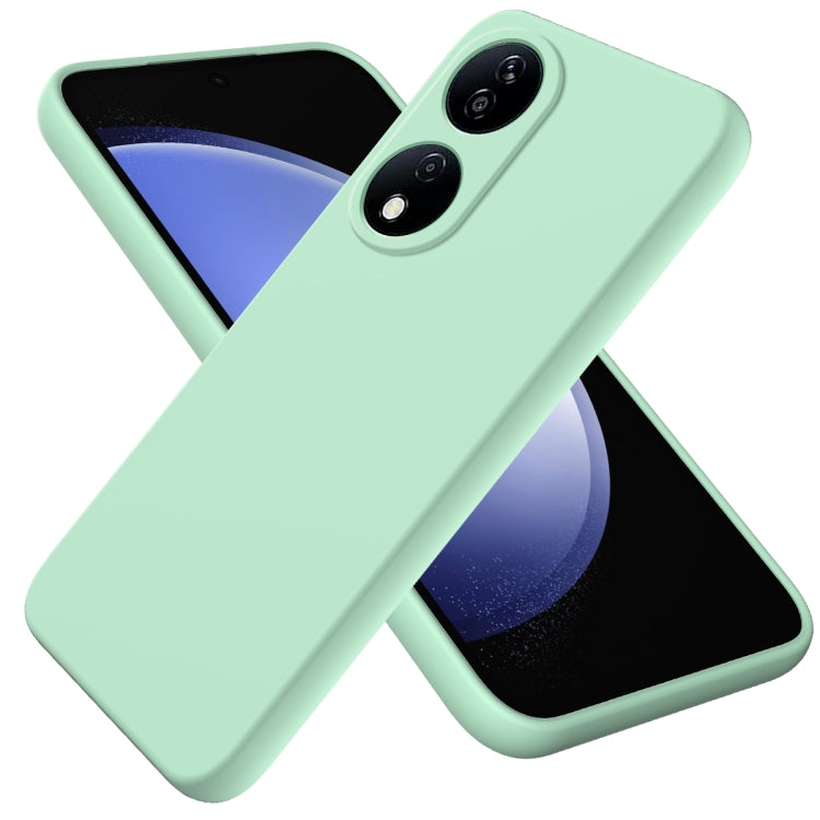 For Honor 90 Smart Pure Color Liquid Silicone Shockproof Phone Case(Green) - Honor Cases by PMC TechLife | Online Shopping South Africa | PMC TechLife | Buy Now Pay Later Mobicred