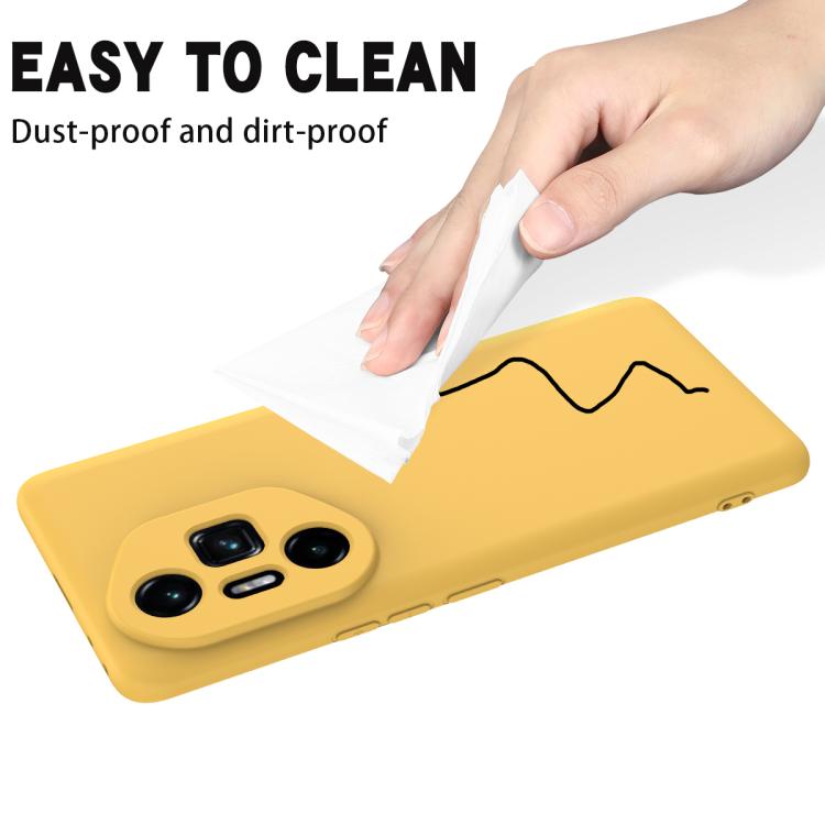 For Honor 300 Ultra / 300 Pro Solid Color Liquid Silicone Dropproof Full Coverage Phone Case(Yellow) - free shipping - PMC TechLife - Order now!