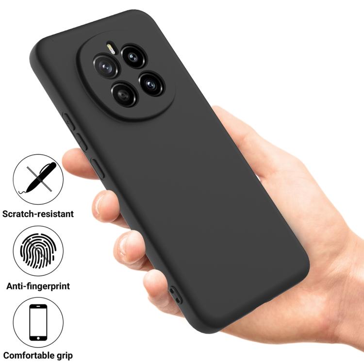 For Honor Magic7 Solid Color Liquid Silicone Dropproof Full Coverage Phone Case(Black) - free shipping - PMC TechLife - Order now!